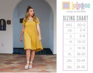 Lularoe Carly Size Chart