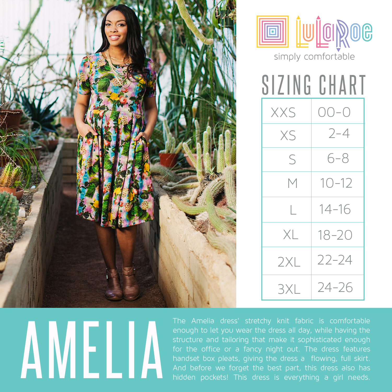 Xl Amelia Dress Size Chart