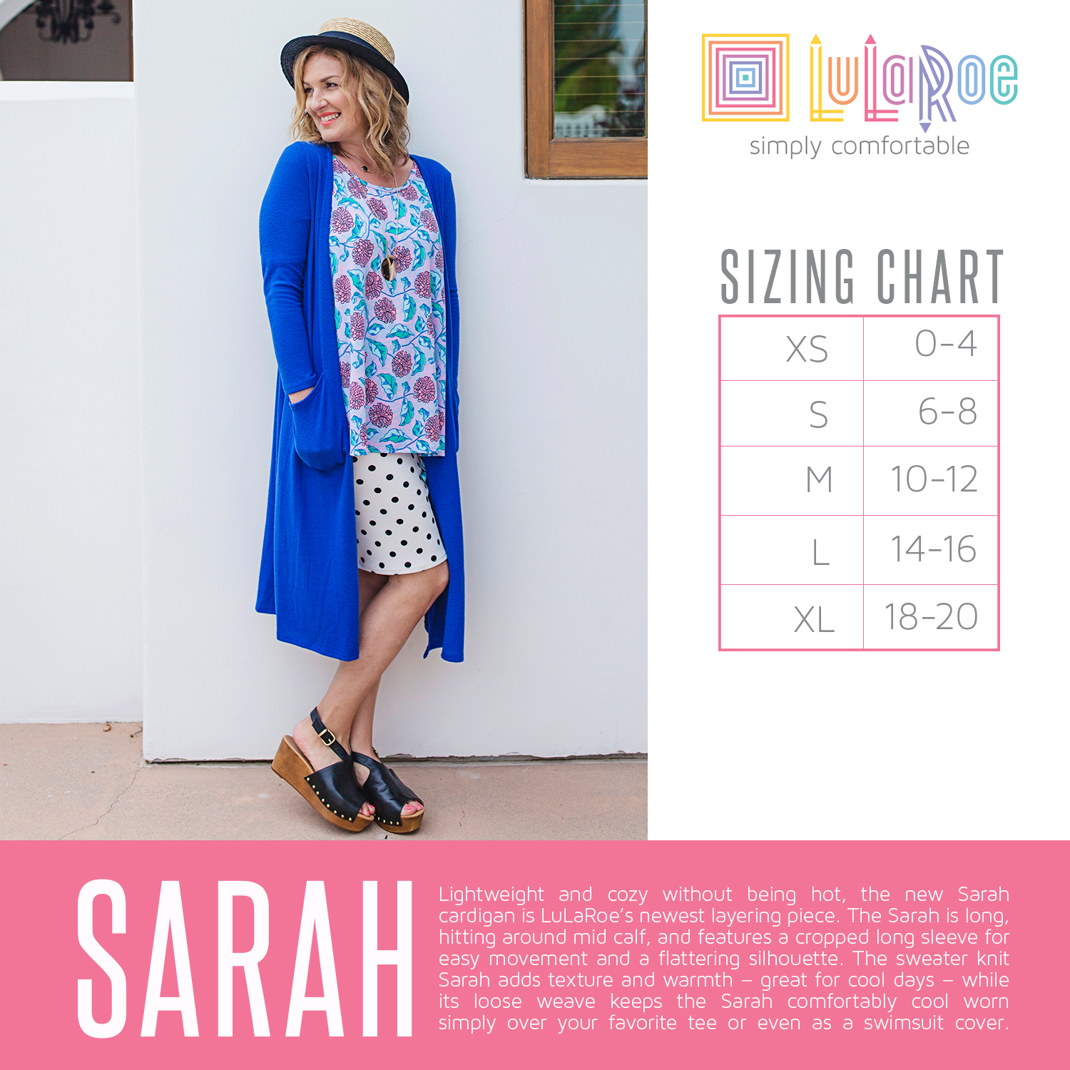 LulaRoe Sarah Size Chart